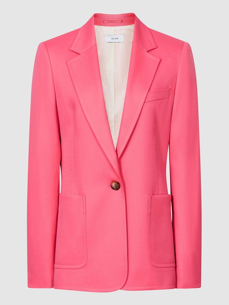 Reiss Pink Pembury Petite Single Breasted Blazer - Image 2 of 6