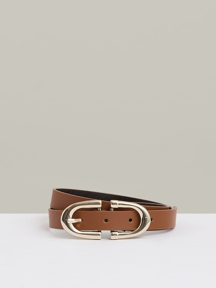 Reiss Tan Bailey Horseshoe Belt - Image 1 of 5