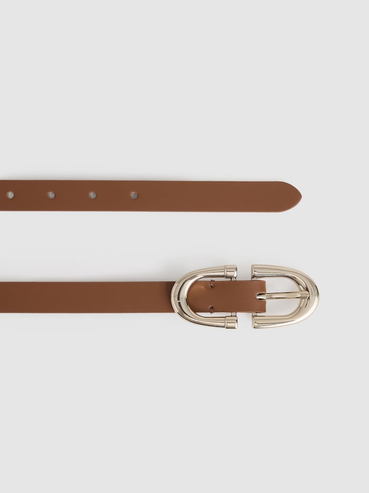 Reiss Tan Bailey Horseshoe Belt - Image 3 of 5