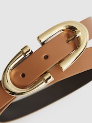 Reiss Tan Bailey Horseshoe Belt - Image 5 of 5