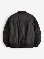 Black Satin Bomber Jacket (2-16yrs) - Image 6 of 8