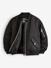 Black Satin Bomber Jacket (2-16yrs) - Image 7 of 8