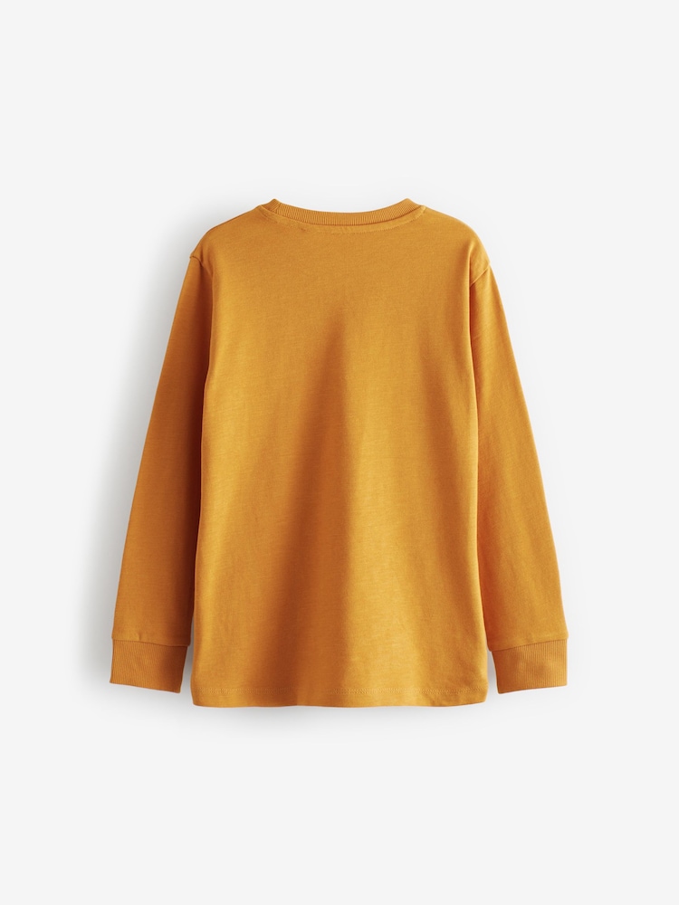 Yellow Ochre Long Sleeve Cosy T-Shirt (3-16yrs) - Image 2 of 3