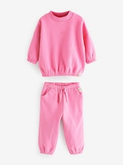 Bright Pink Sweat Top and Jogger Set (3mths-7yrs) - Image 5 of 7