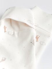 Delicate White Animal 4 Pack Baby Printed Long Sleeve Sleepsuits (0-2yrs) - Image 13 of 13