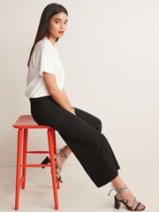 Black High Waisted Smart Culottes - Image 3 of 5
