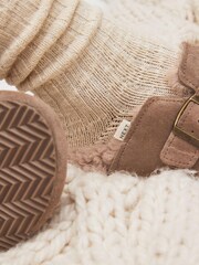 Brown Suede Clog Mule Slippers - Image 2 of 7