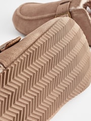 Brown Suede Clog Mule Slippers - Image 6 of 7