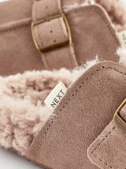 Brown Suede Clog Mule Slippers - Image 7 of 7