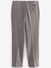 Taupe Brown Fashion Pleat Check Heritage Trousers - Image 2 of 3