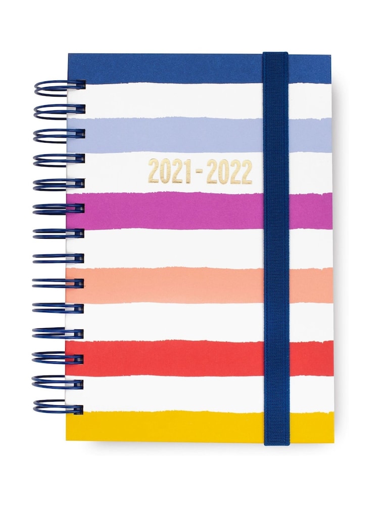 kate spade new york White Candy Stripe 17-Month Medium Spiral Planner - Image 1 of 5