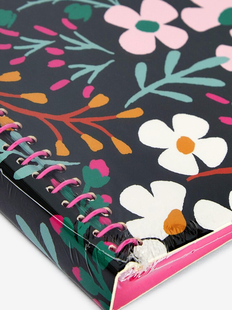 kate spade new york Black Fall Floral Concealed Spiral Notebook - Image 3 of 3