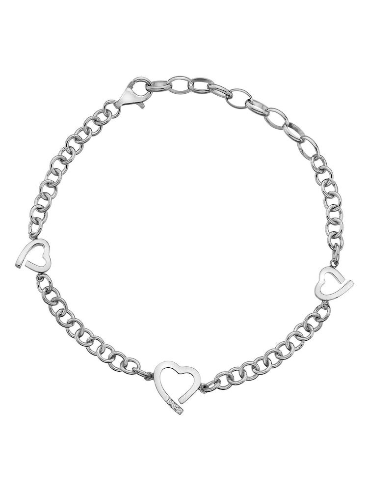 Hot Diamonds Silver Tone Warm Heart Bracelet - Image 1 of 3