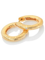 Hot Diamonds X Jac Jossa Gold Tone Spirit Hoop Earrings - Image 1 of 3