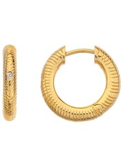 Hot Diamonds X Jac Jossa Gold Tone Spirit Hoop Earrings - Image 2 of 3