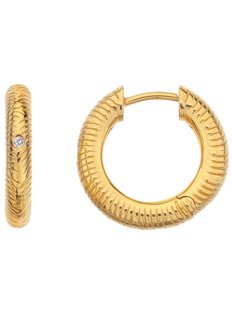 Hot Diamonds X Jac Jossa Gold Tone Spirit Hoop Earrings - Image 2 of 3