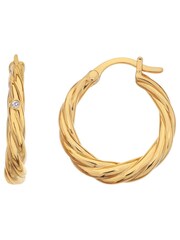 Hot Diamonds X Jac Jossa Gold Tone Entwine Earrings - Image 1 of 3