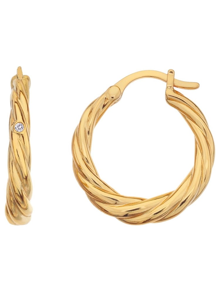 Hot Diamonds X Jac Jossa Gold Tone Entwine Earrings - Image 1 of 3 Hot Diamonds X Jac Jossa Gold Tone Entwine Earrings - Image 1 of 3