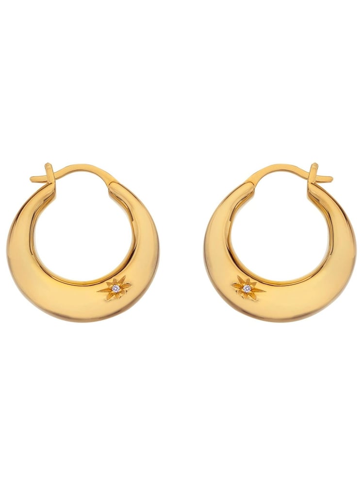 Hot Diamonds X Jac Jossa Gold Tone Soul Statement Earrings - Image 1 of 3