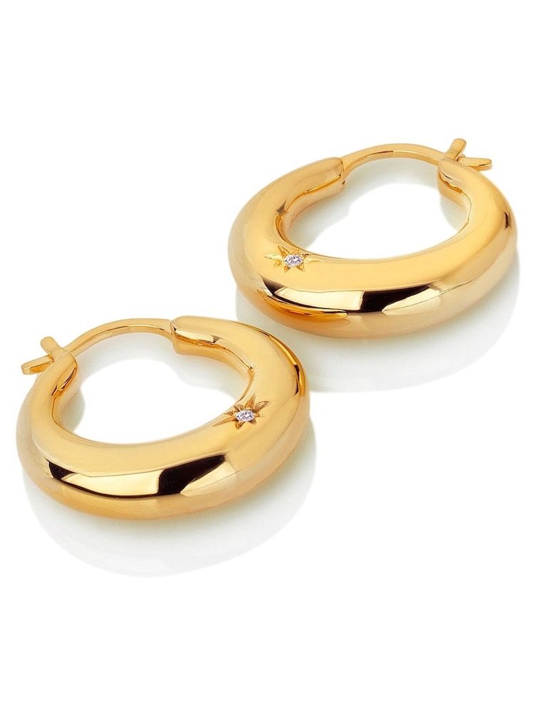 Hot Diamonds X Jac Jossa Gold Tone Soul Statement Earrings - Image 2 of 3