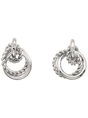 Hot Diamonds Silver Tone Unity Circle Earrings - Image 2 of 3