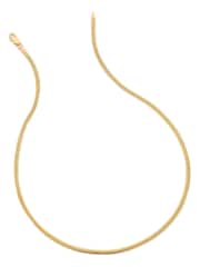 Hot Diamonds Gold Tone Embrace Oval Snake 40-45cm Chain Necklace - Image 1 of 3