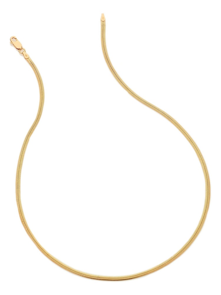 Hot Diamonds Gold Tone Embrace Oval Snake 40-45cm Chain Necklace - Image 1 of 3