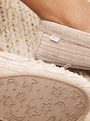 Neutral Corduroy Moccasin Slippers - Image 6 of 8