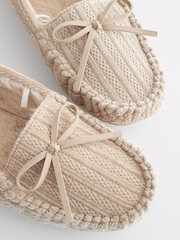 Neutral Corduroy Moccasin Slippers - Image 8 of 8