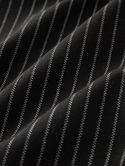 Black Pinstripe Jersey Wide Leg Side Stripe Trousers - Image 5 of 5