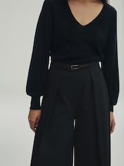 Black Premium Belted Trousers - Image 3 of 8