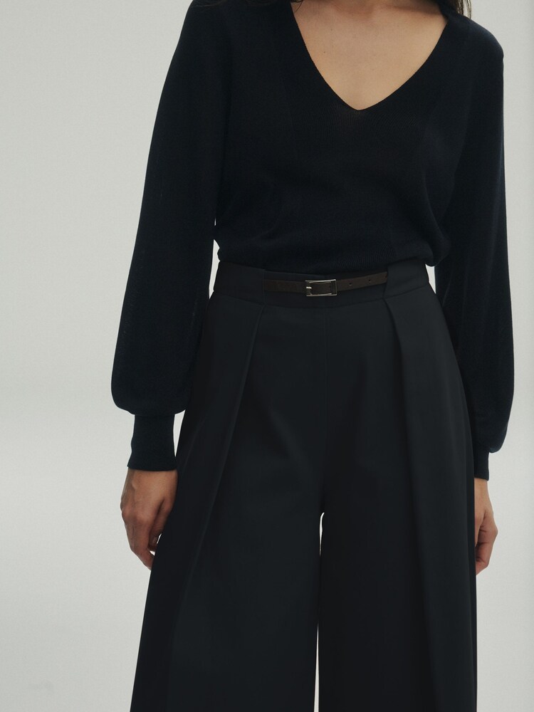Black Premium Belted Trousers - Image 3 of 8