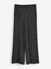 Black Sequin Wide Leg Trousers - Image 5 of 6