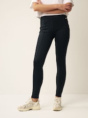 Black Jersey Thermal Leggings - Image 1 of 7