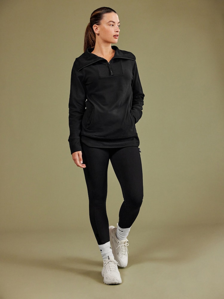 Black Fleece Lined Leggings - Image 2 of 8
