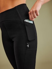 Black Fleece Lined Leggings - Image 6 of 8
