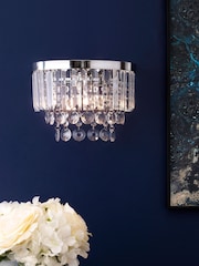 BHS Silver Paladina 2 Wall Light - Image 1 of 4
