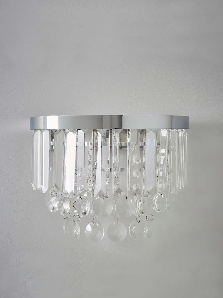 BHS Silver Paladina 2 Wall Light - Image 2 of 4