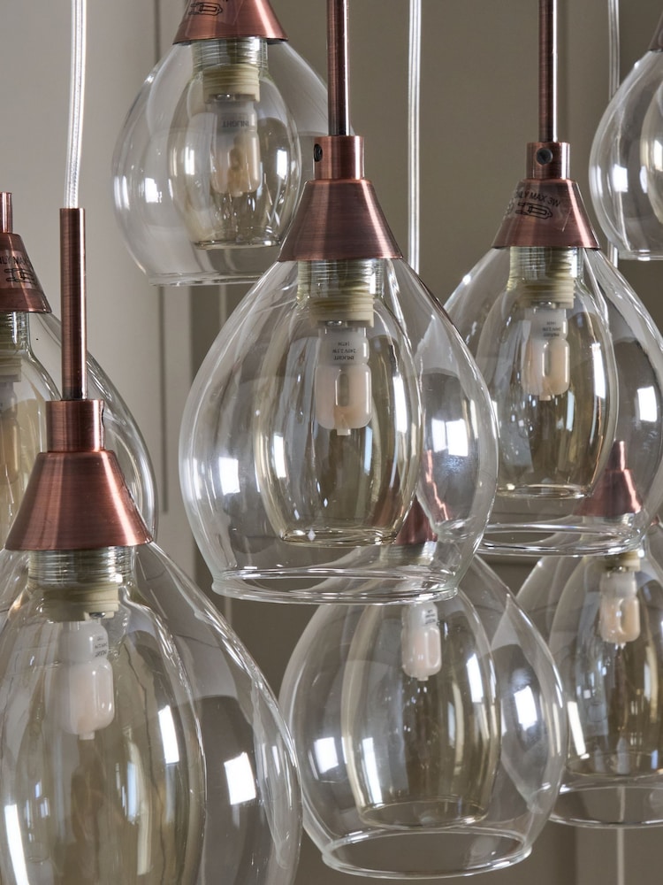 BHS Grey Carmella Pendant Chandelier Ceiling Light - Image 2 of 4