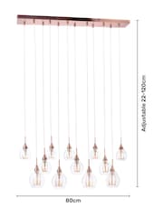 BHS Grey Carmella Pendant Chandelier Ceiling Light - Image 4 of 4