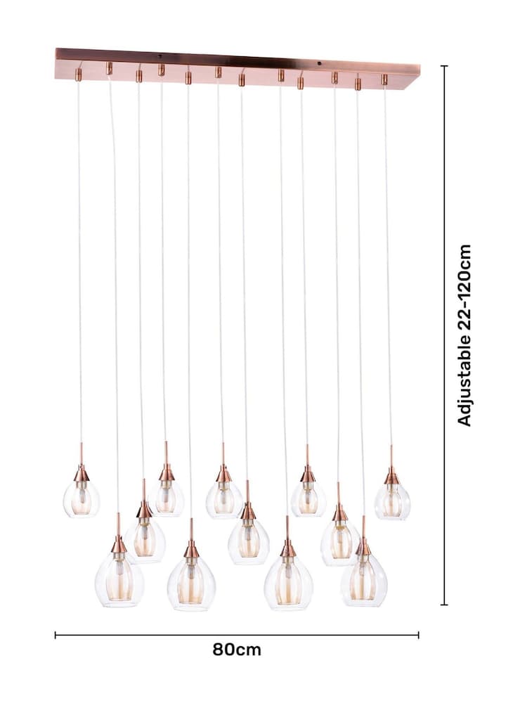 BHS Grey Carmella Pendant Chandelier Ceiling Light - Image 4 of 4