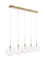 BHS Gold Byron Bar 5 Ceiling Light Pendant - Image 2 of 5