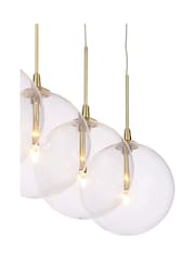 BHS Gold Byron Bar 5 Ceiling Light Pendant - Image 4 of 5