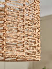 BHS Natural Rattan Cylinder Shade - Image 3 of 5