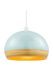 BHS Blue Bamboo Dome Shade - Image 2 of 5