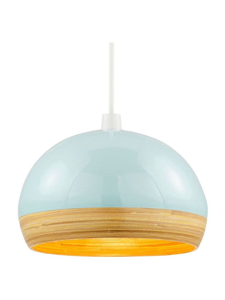 BHS Blue Bamboo Dome Shade - Image 2 of 5