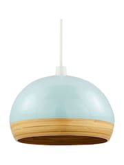 BHS Blue Bamboo Dome Shade - Image 3 of 5