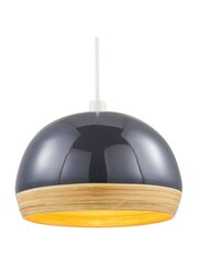 BHS Grey Bamboo Dome Shade - Image 3 of 5