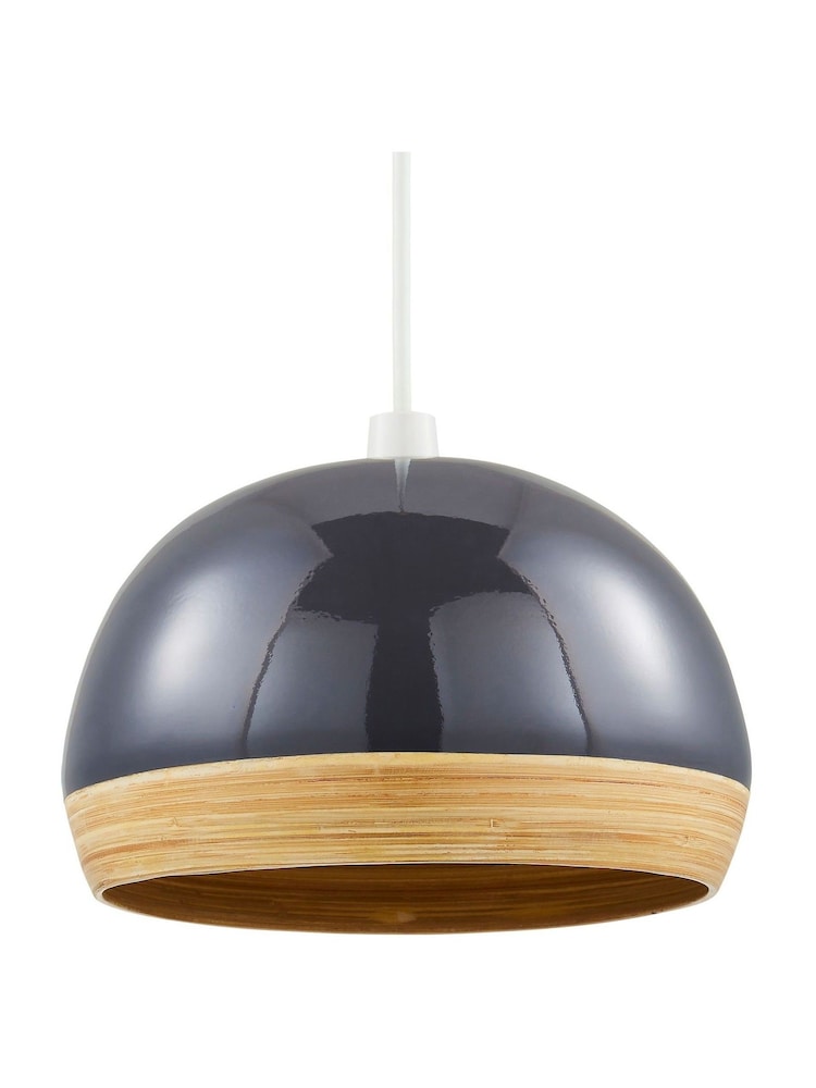 BHS Grey Bamboo Dome Shade - Image 5 of 5