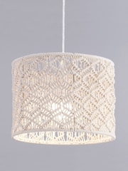 BHS Cream Small Macramé 100% Cotton Shade - Image 2 of 4